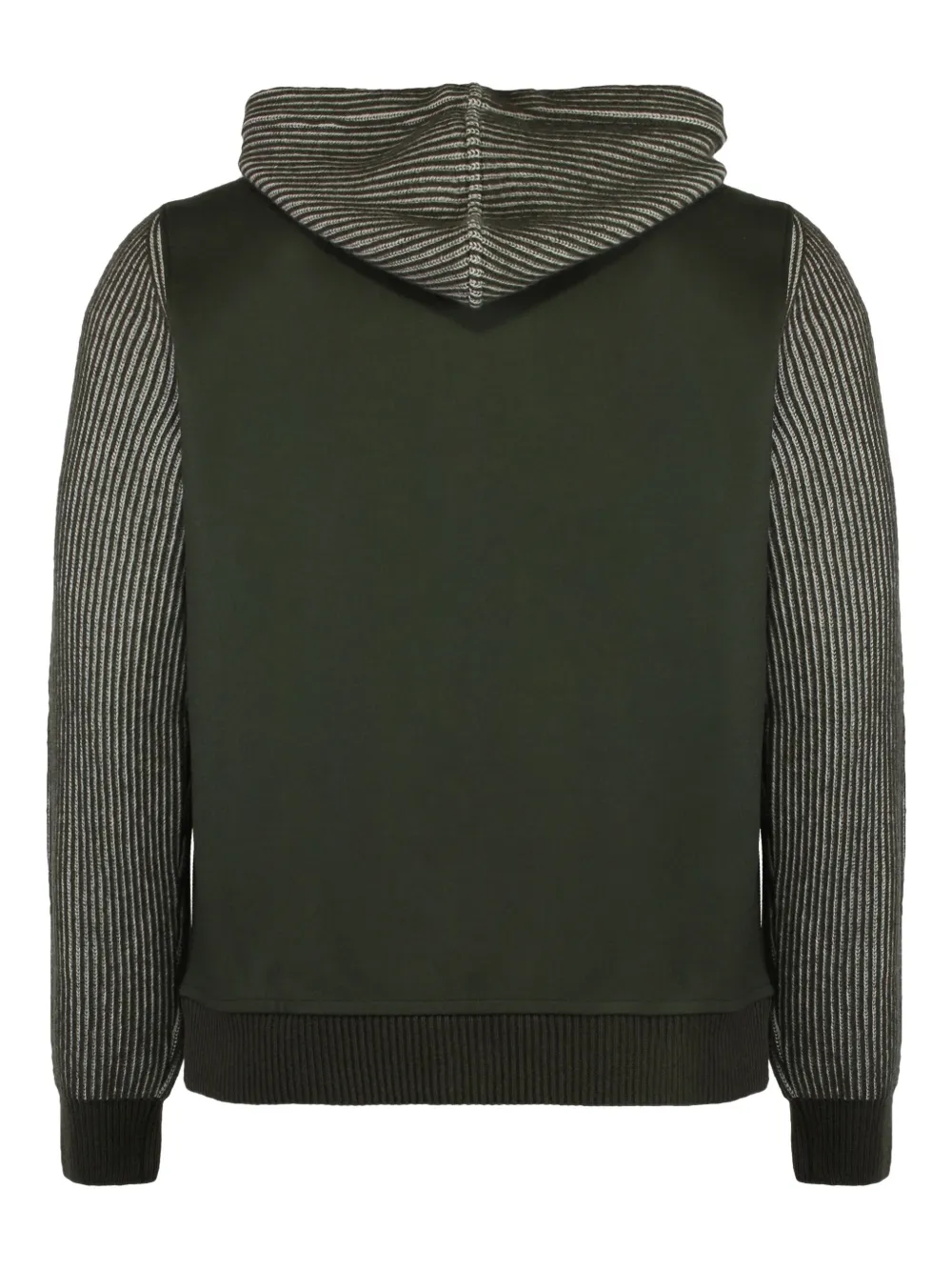 Moorer ribbed-cuff zip-up hoodie Groen
