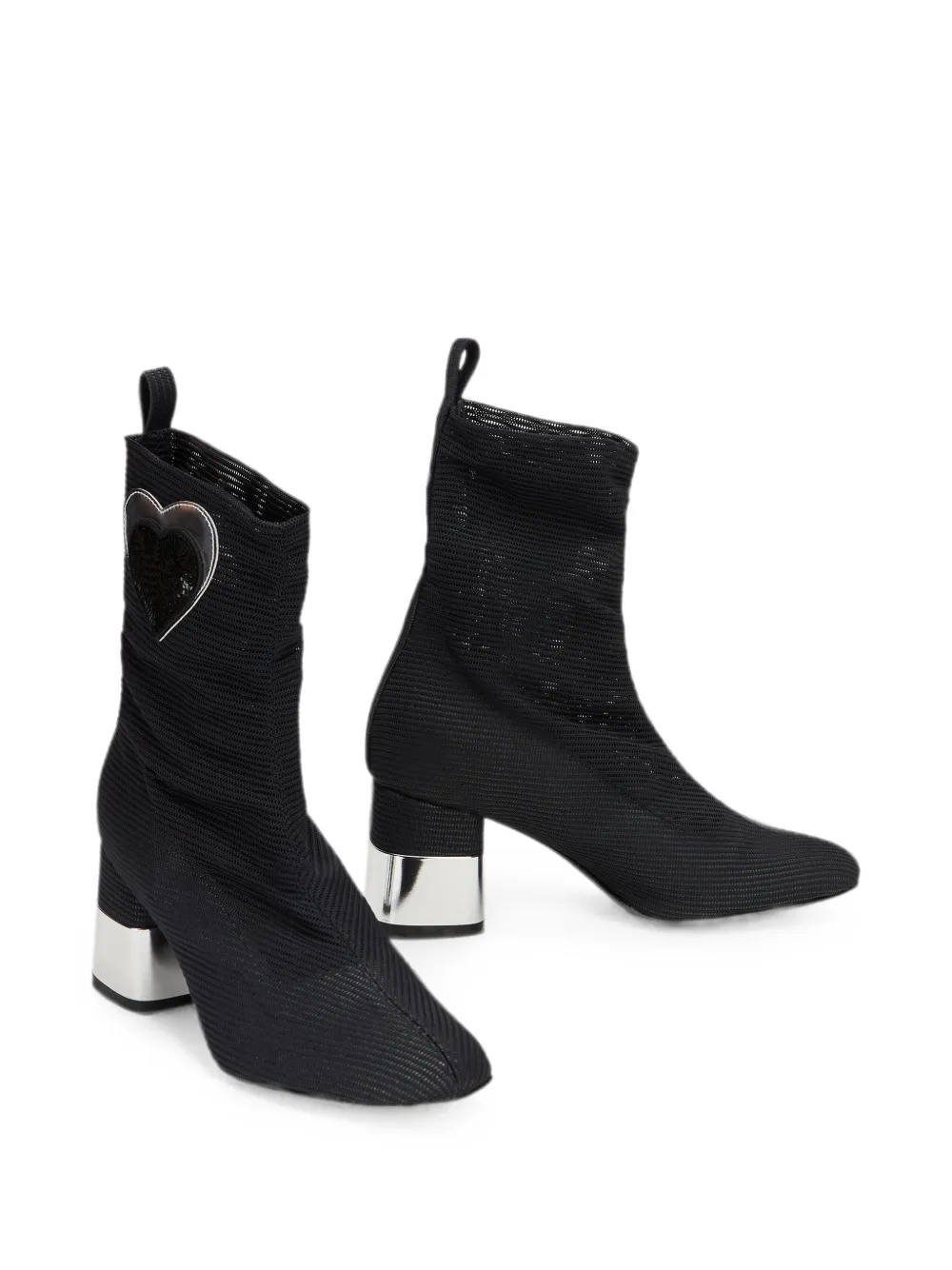 Moschino heart-patch boots Zwart