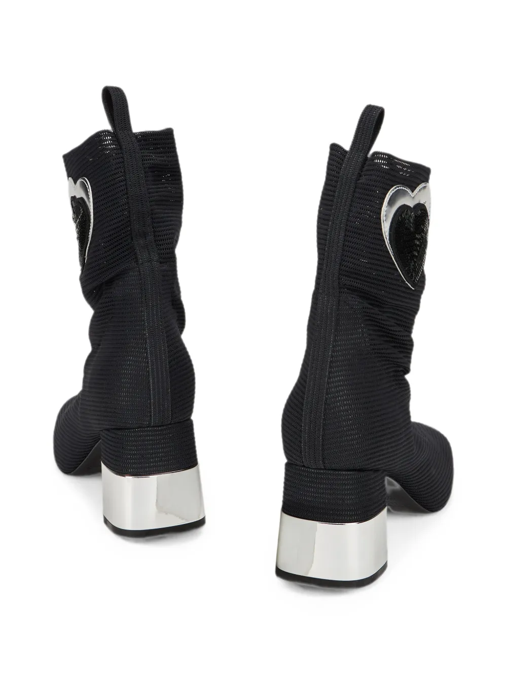 Moschino heart-patch boots Zwart