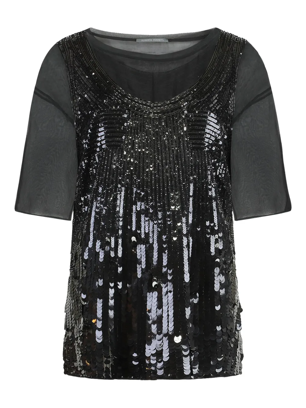 Alberta Ferretti sequin-embellished shirt | Black | Image 1