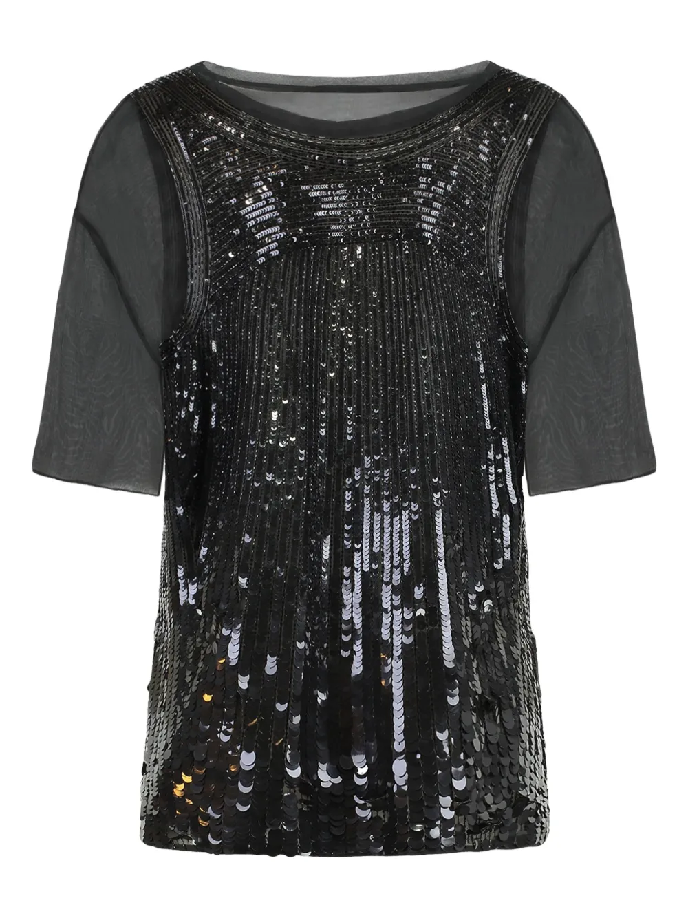 Alberta Ferretti sequin-embellished shirt - Zwart