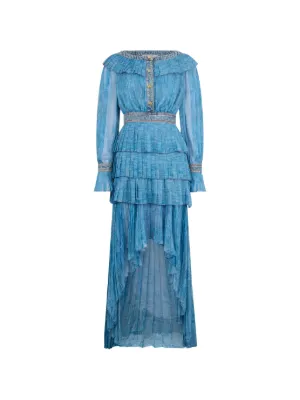 Ermanno Scervino lace-embellished Maxi Dress | Blue | FARFETCH