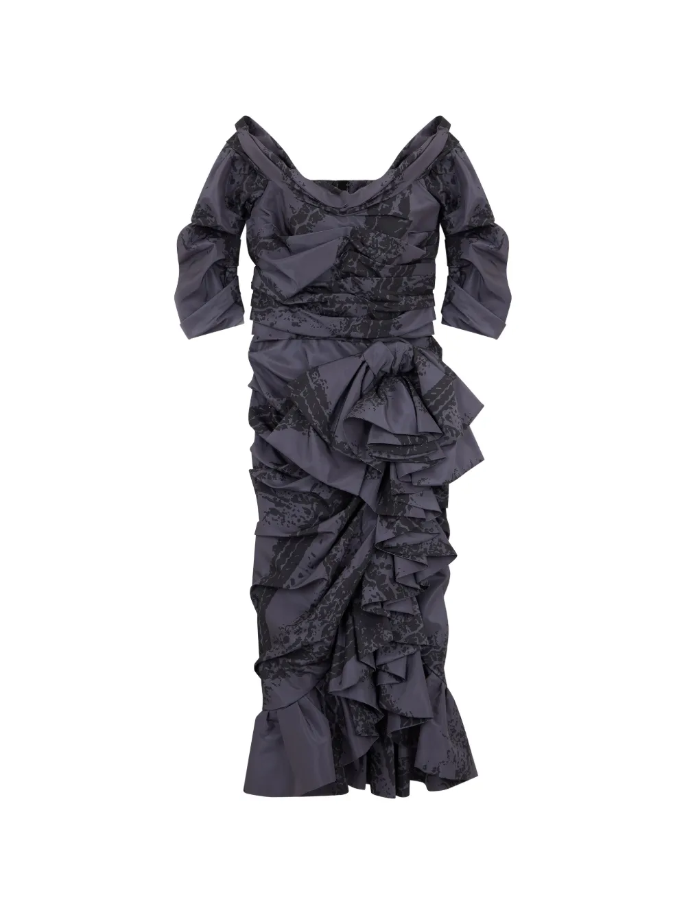 Moschino ruffled ruched dress - Grau