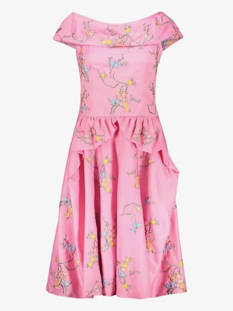 Moschino floral-embroidered dress