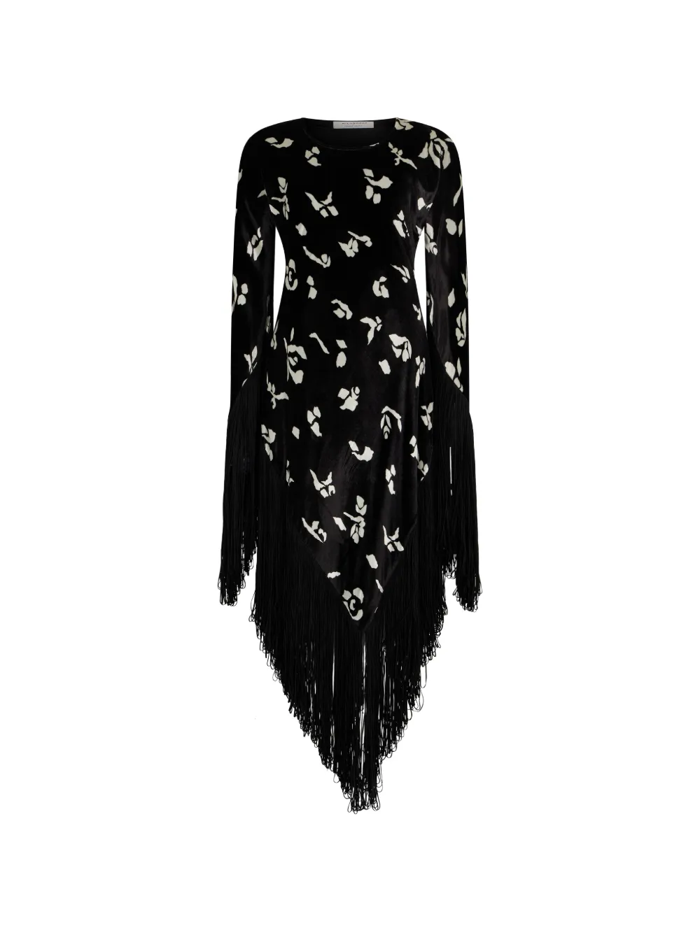 Philosophy Di Lorenzo Serafini fringed floral midi dress - Black