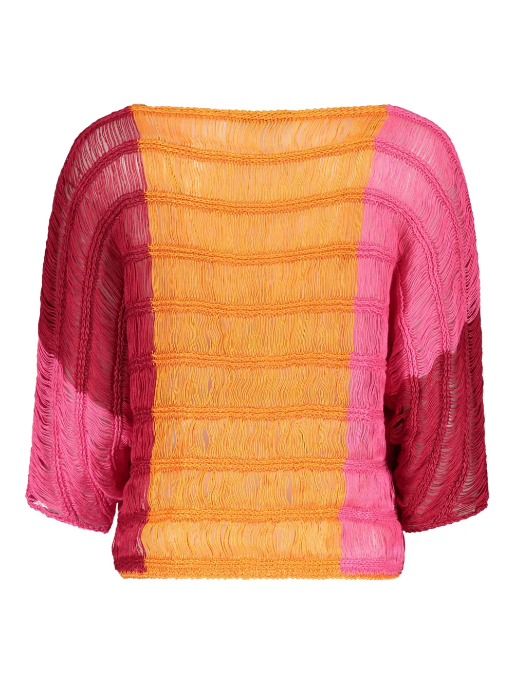 Alberta Ferretti finge-detailing blouse - Oranje