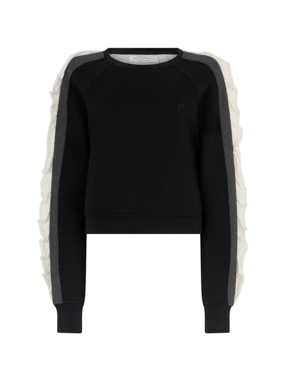 Philosophy Di Lorenzo Serafini ruffled-sleeve sweatshirt - Schwarz