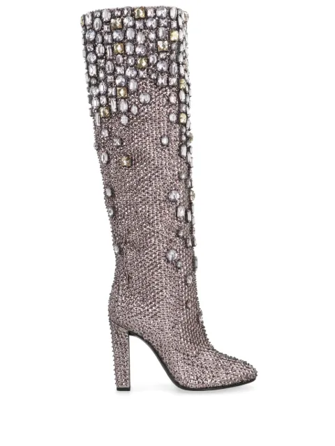 Alberta Ferretti rhinestone-appliqué boots