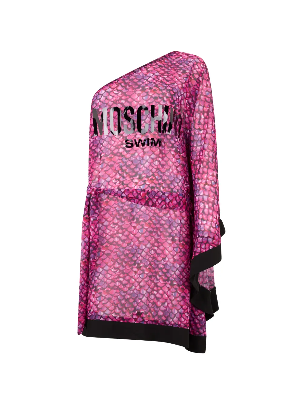 Moschino one-shoulder beach cover-up - Rosa