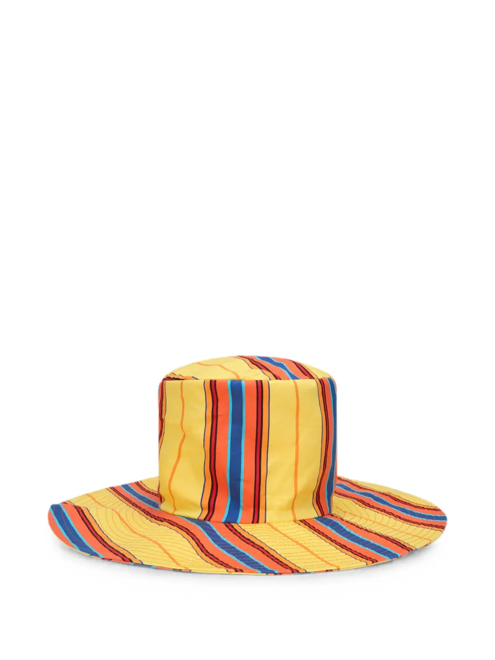 Moschino stripe-print wide-brim hat - Giallo