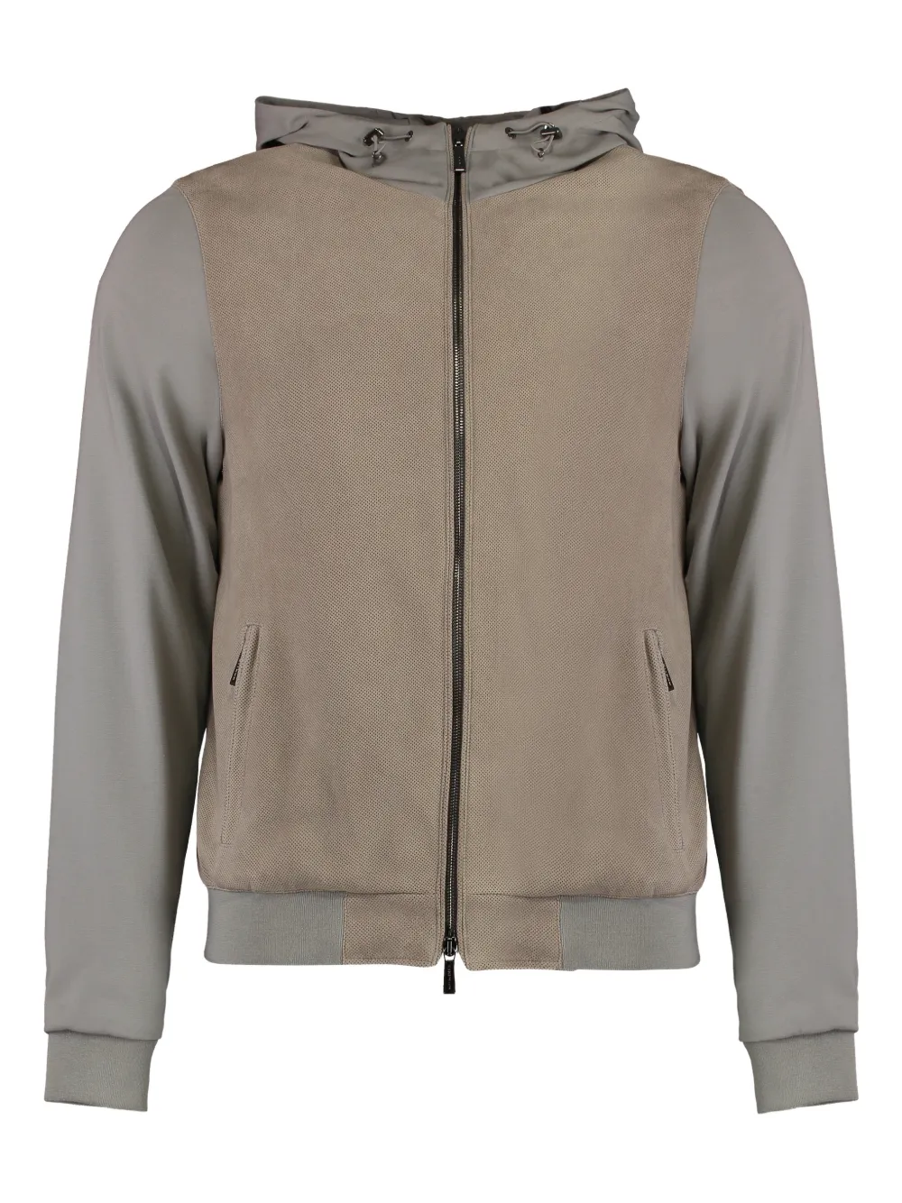 Moorer Amadeo zip-up hooded jacket | Neutrals | Image 1