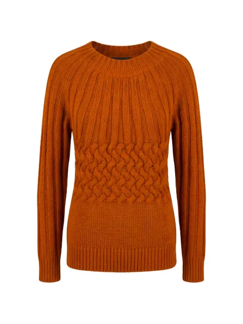 Moorer Anetta cable-knit ribbed-trim sweater