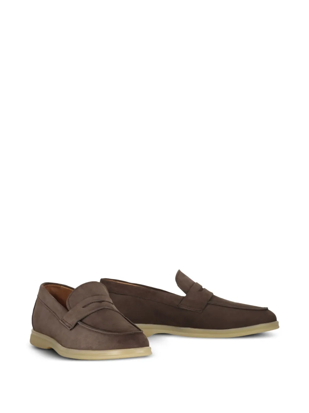 Bruno Magli leather loafers Brown