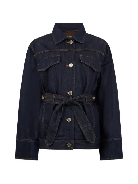 Moorer belted denim jacket