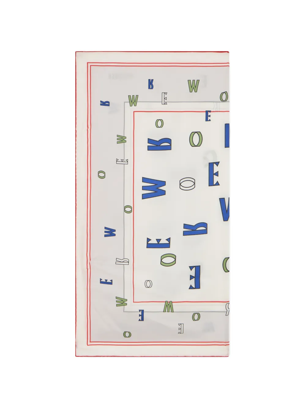Moorer graphic-print silk scarf - Bianco