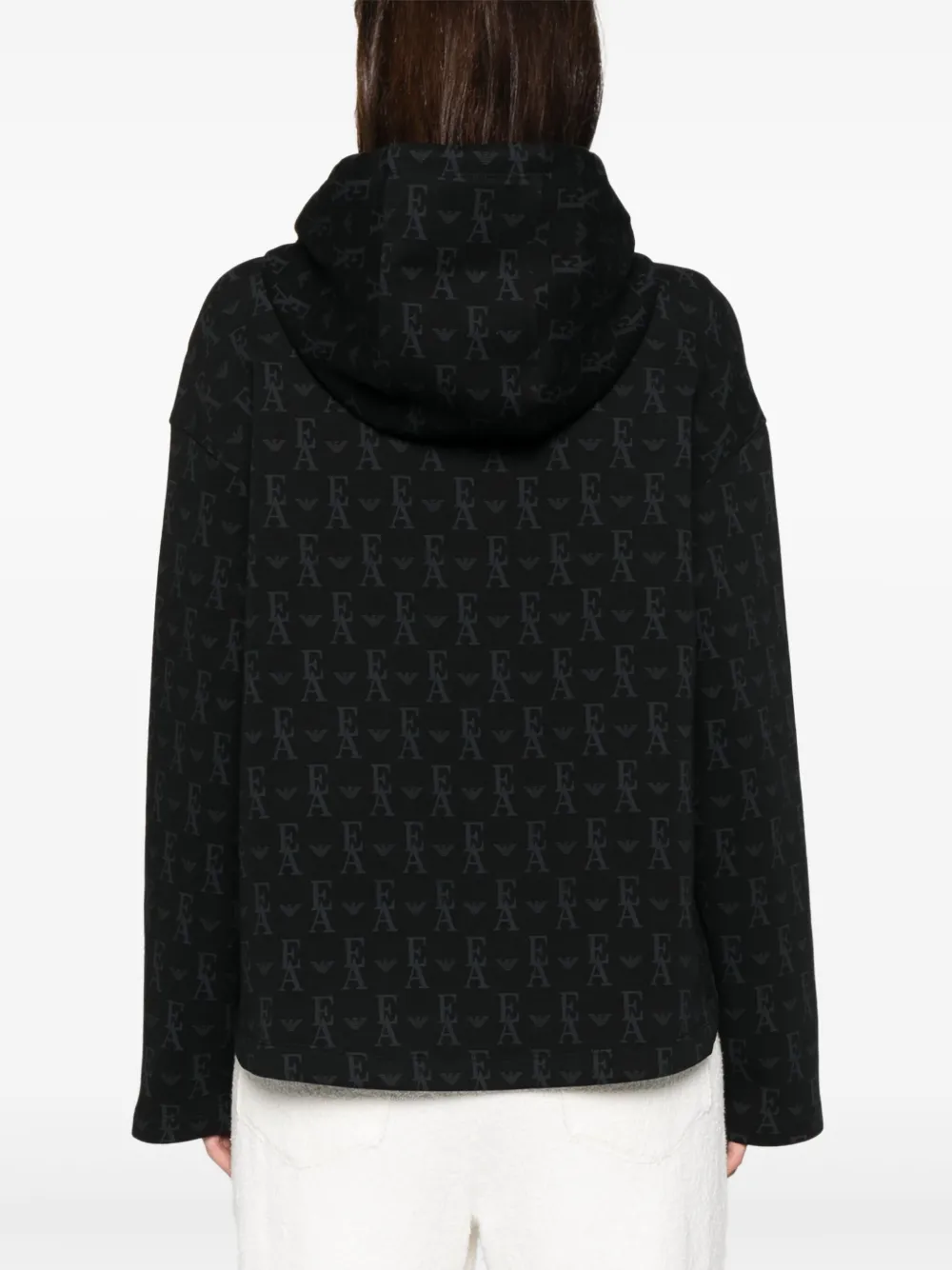 EMPORIO ARMANI LOGO-PRINT HOODIE