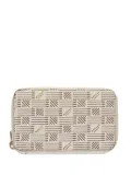 Moreau zip-around leather wallet - White