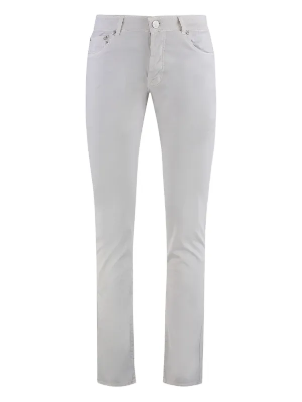 Moorer Five-pocket Trousers in White