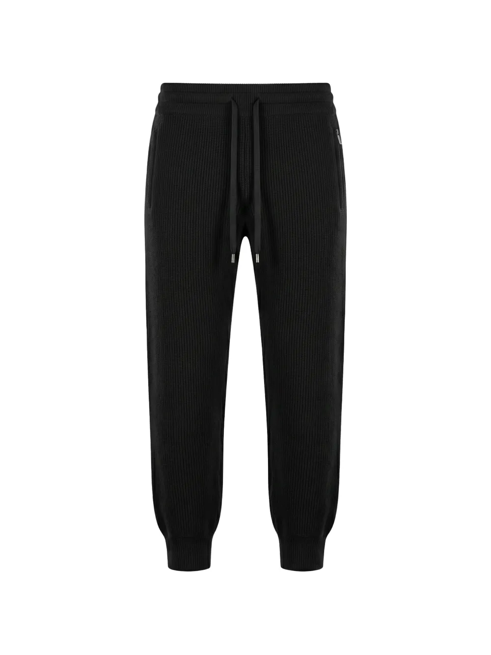 Moorer ribbed-knit drawstring track pants - Nero