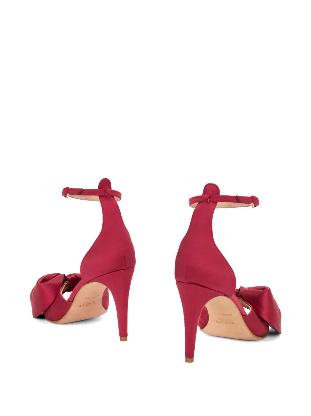 RED(V) bow-detail ankle-strap sandals Rood