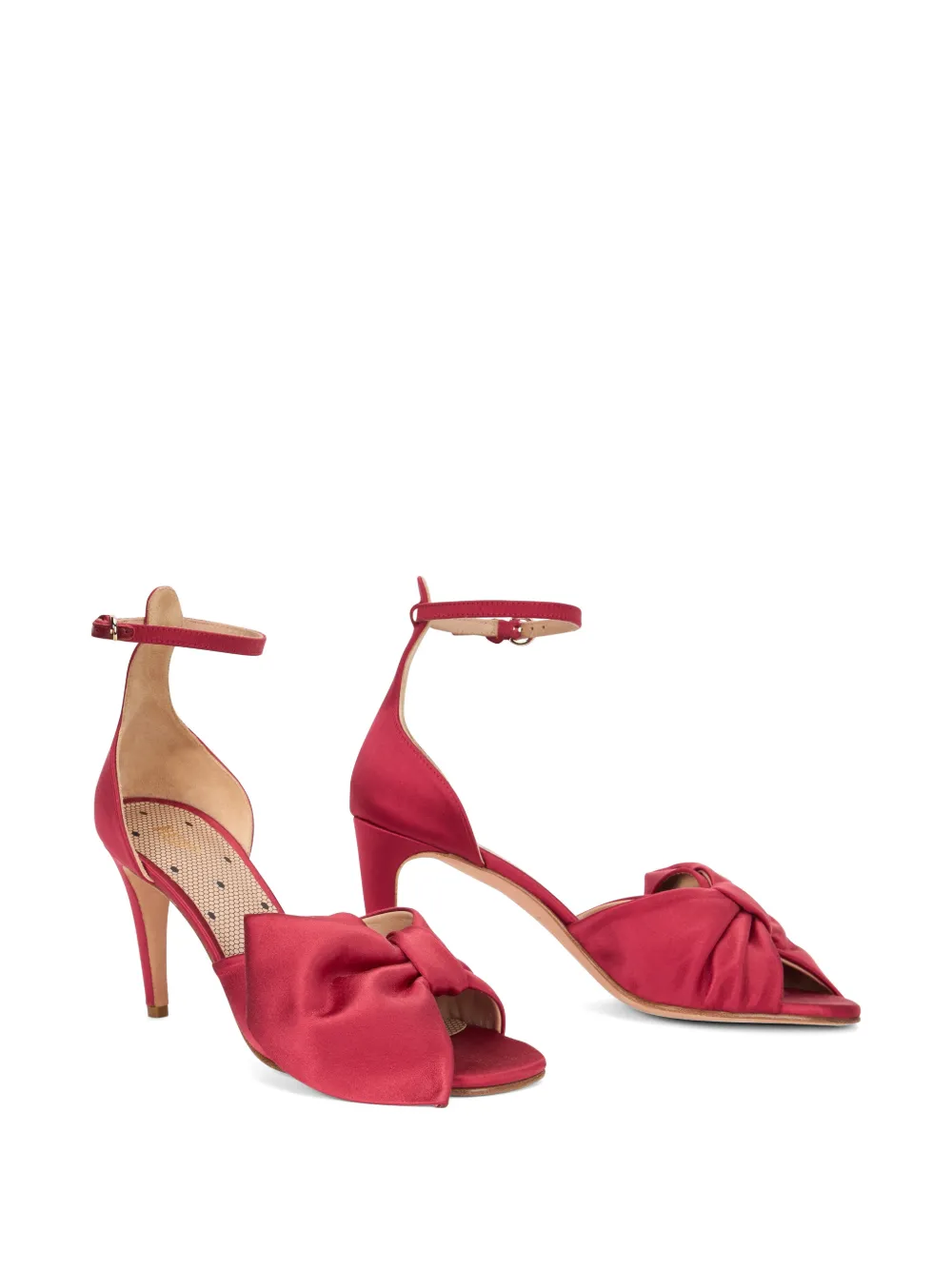 RED(V) bow-detail ankle-strap sandals Rood
