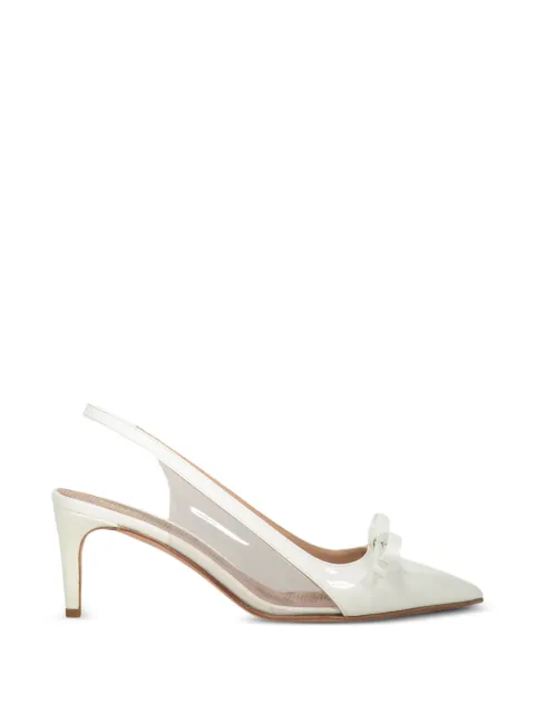 RED(V) bow-detail slingback pumps