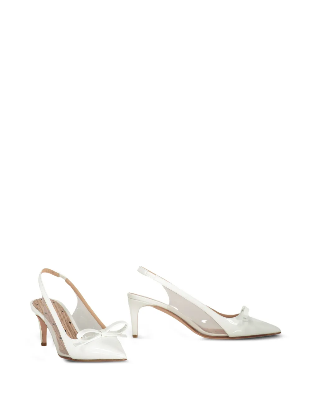 RED(V) bow-detail slingback pumps Wit