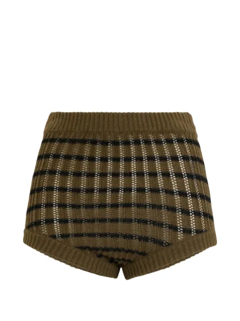 RED Valentino checked knit mini shorts