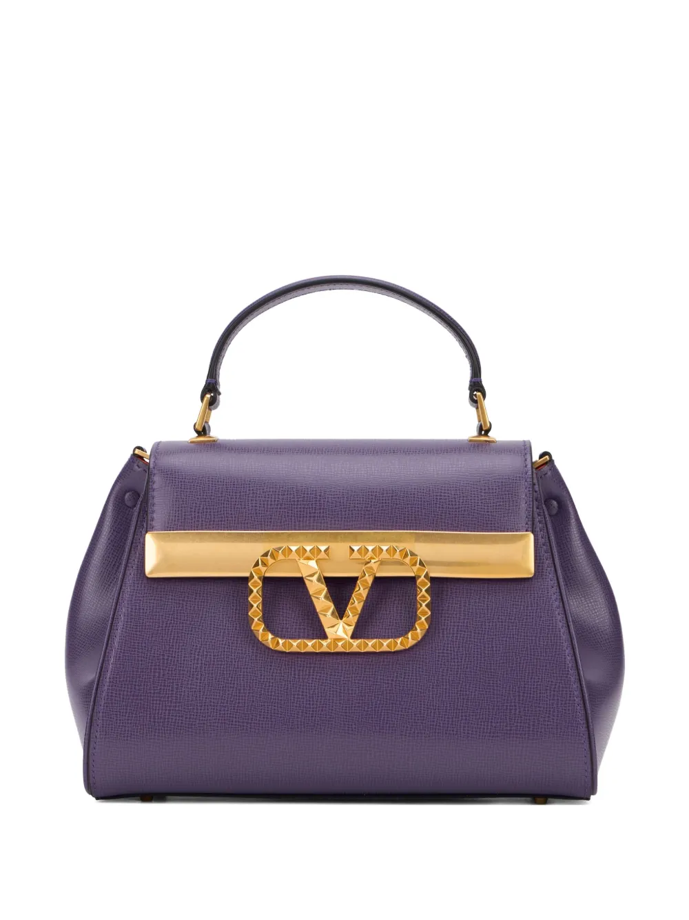 Valentino Garavani Rockstud Alcove Satchel Bag In Purple