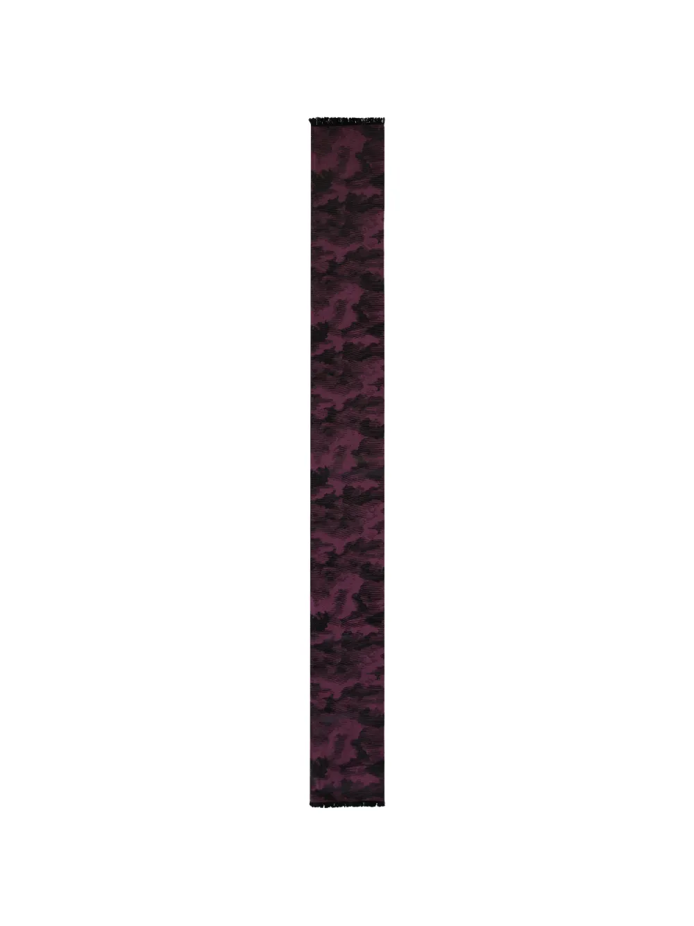 Zegna abstract-print frayed scarf - Viola