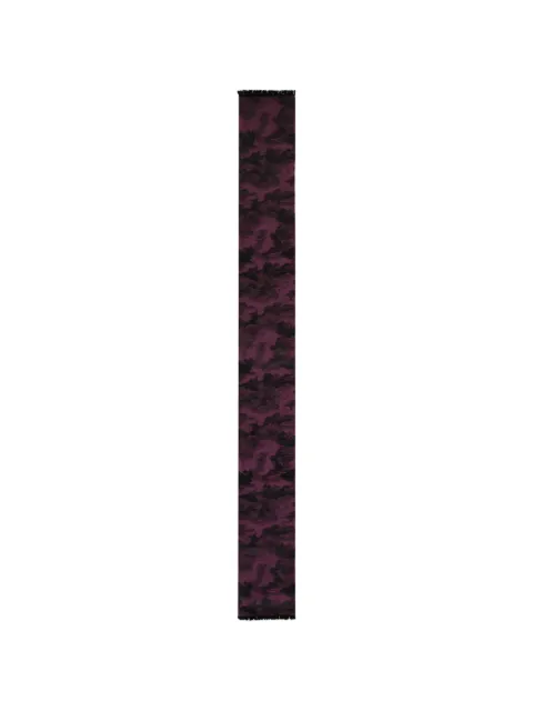Zegna abstract-print frayed scarf