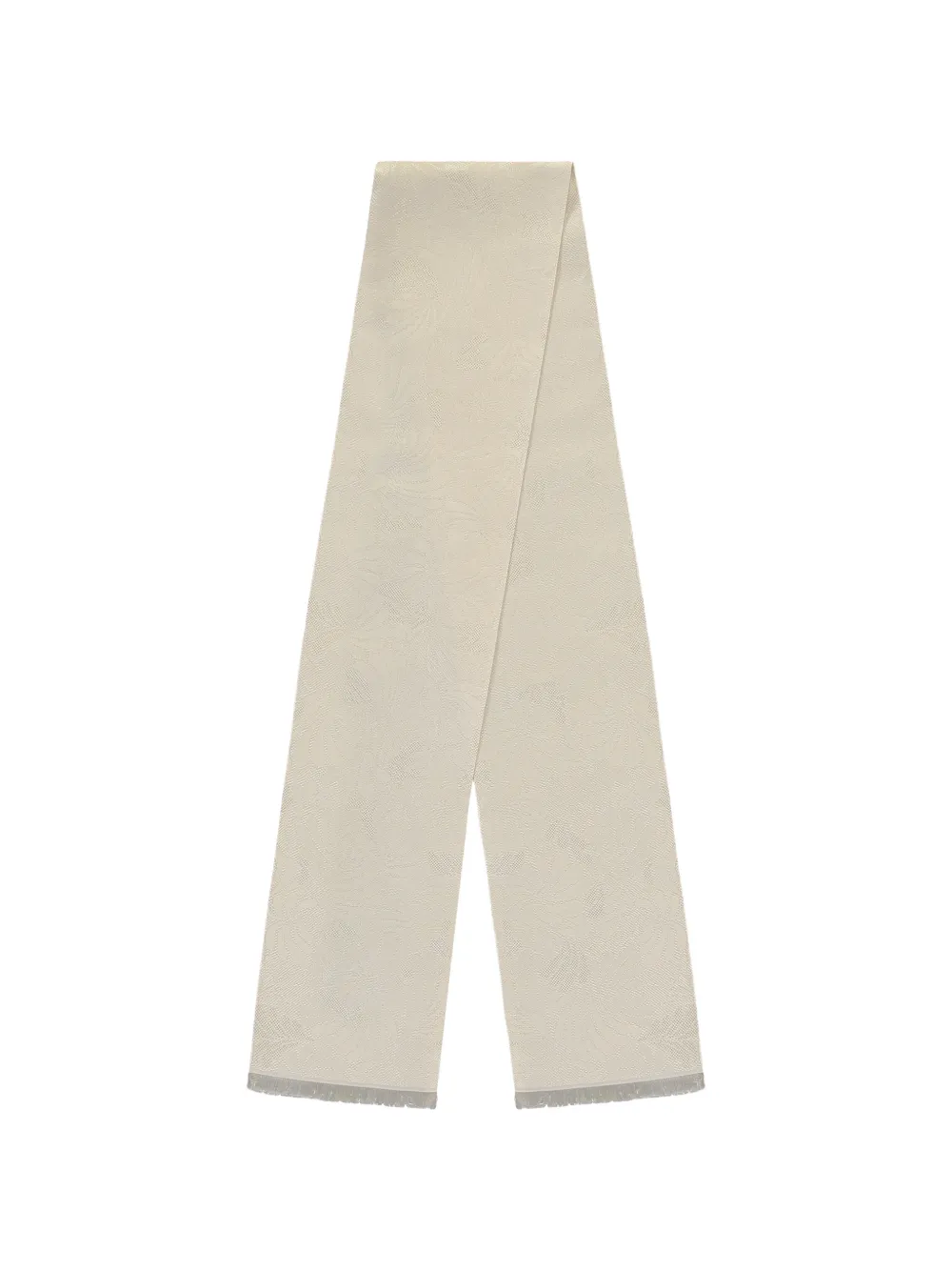 Zegna Sjaal met jacquard en franje Beige