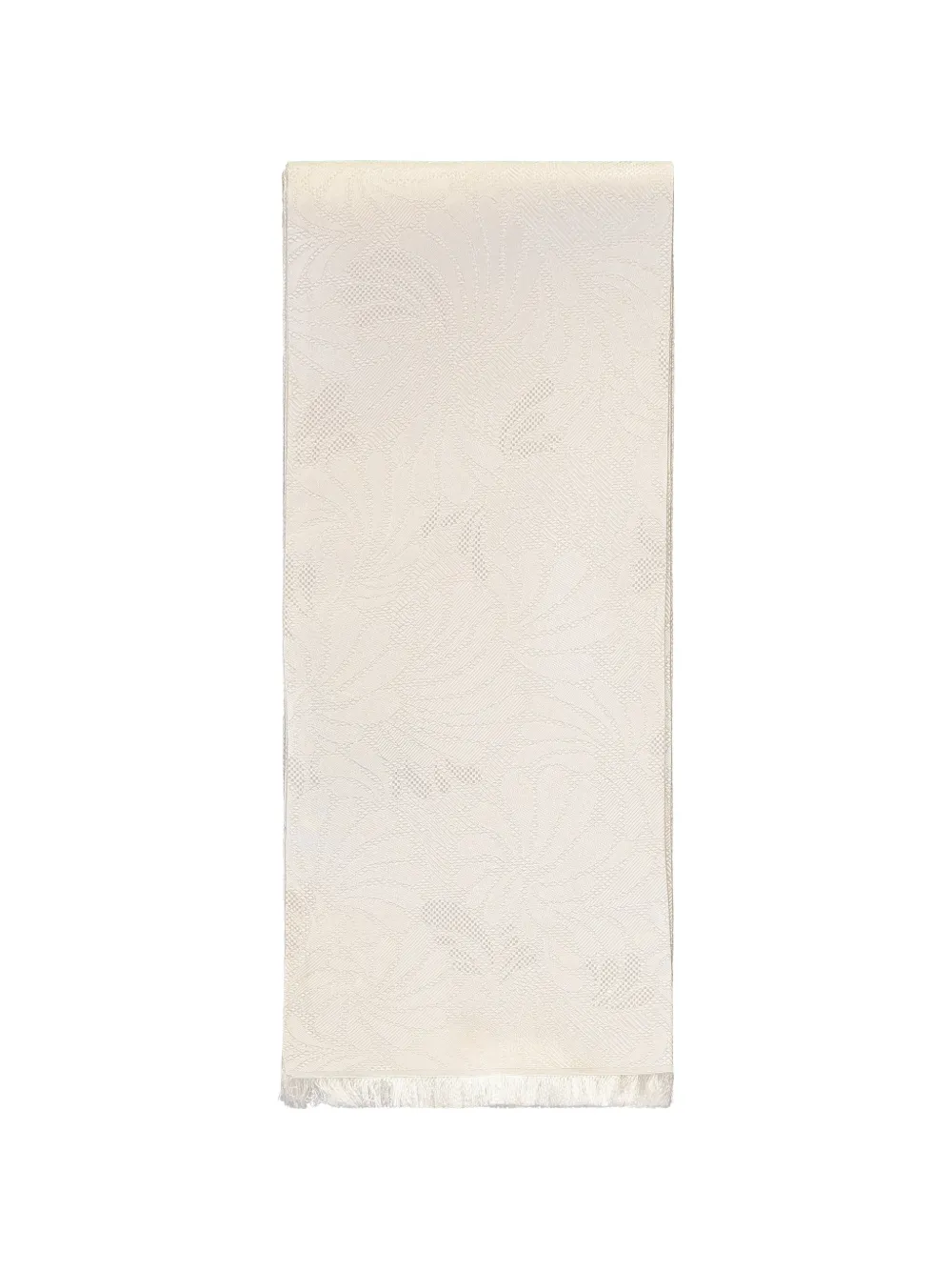 Zegna Sjaal met jacquard en franje Beige