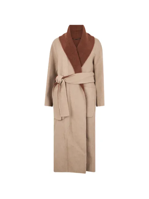 Moorer Ellesmere-P2 belted shawl-collar coat