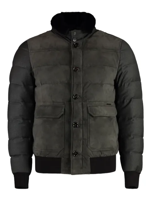 Moorer chamarra bomber con cuello removible