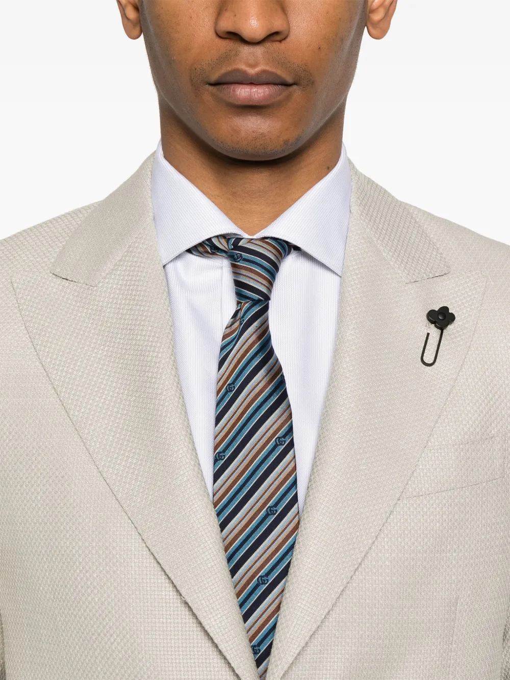 Lardini Blazer met textuur Beige