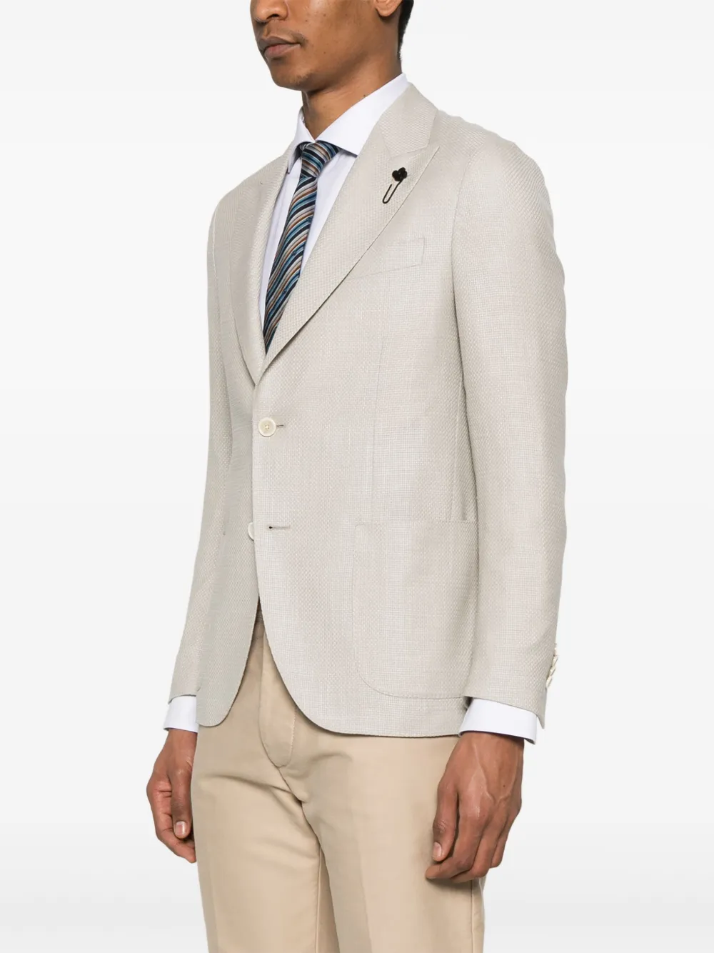 Lardini Blazer met textuur Beige