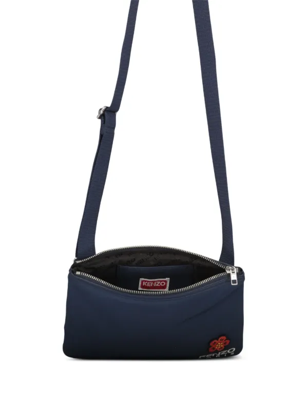 Kenzo logo-patch Shoulder Bag | Blue | FARFETCH