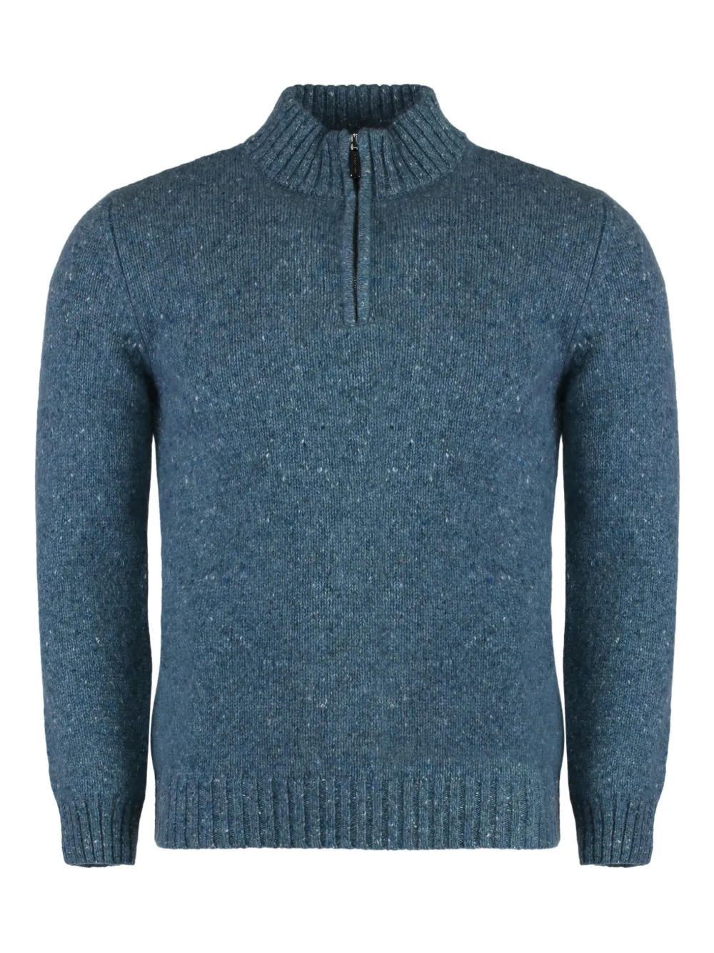 Moorer Fedro half-zip sweater Blauw