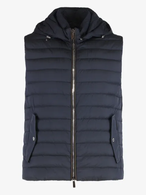 Moorer hooded padded gilet