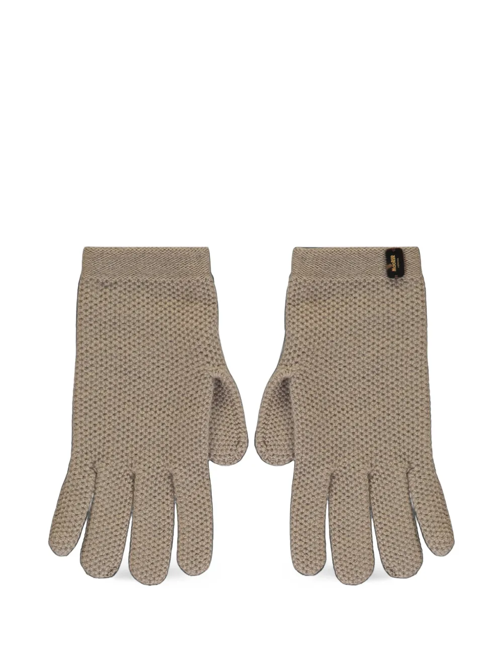 Moorer knitted cashmere gloves Beige
