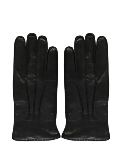 Moorer guantes de piel con costuras