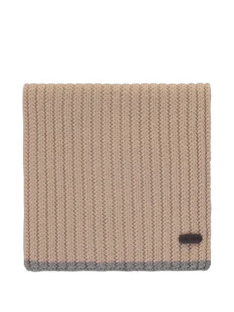 Moorer textured panelled scarf