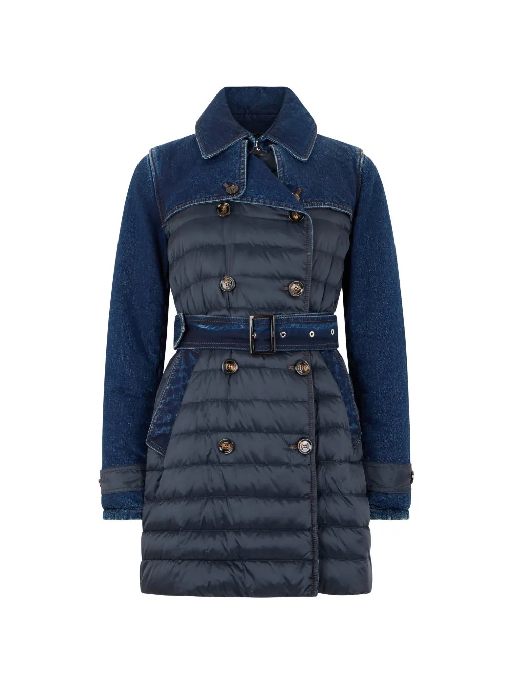 Moorer Isella/Kn quilted double-breasted coat - Bleu Moorer Isella/Kn quilted double-breasted coat - Bleu