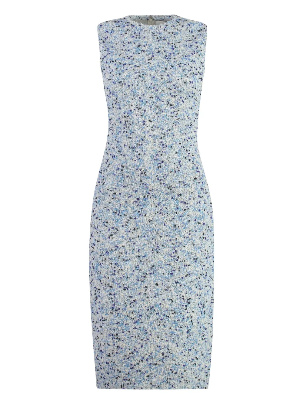sleeveless speckled midi dress