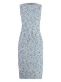 St. John sleeveless speckled midi dress - Blue