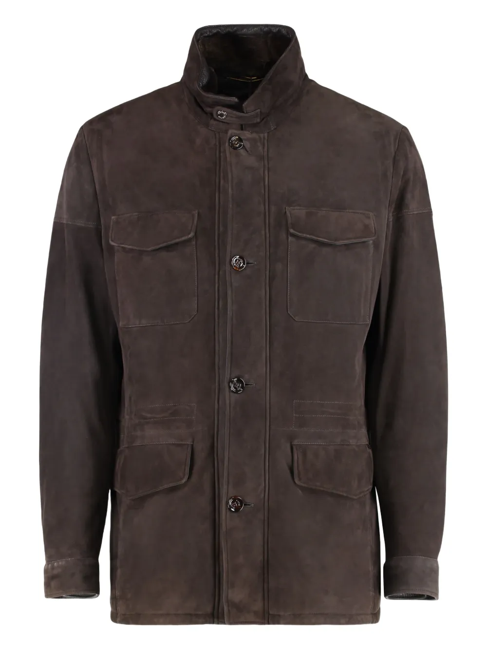 Moorer Button-fastening Flap-pocket Jacket In Brown
