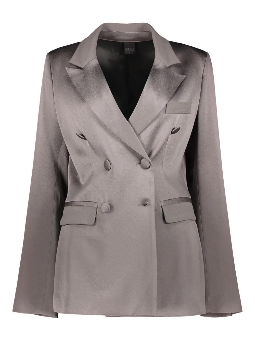 Lorena Antoniazzi Satijnen blazer Grijs