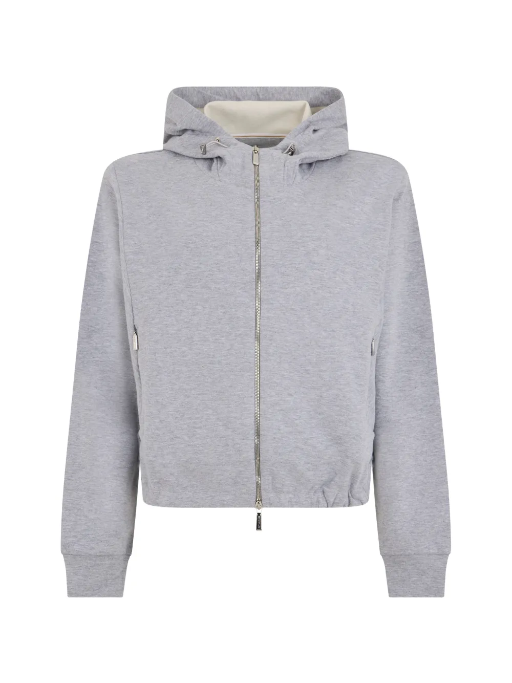 Moorer Liriacad zip-up drawstring hoodie - Grey