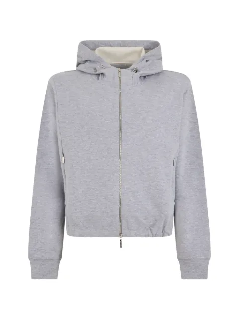 Moorer Liriacad zip-up drawstring hoodie